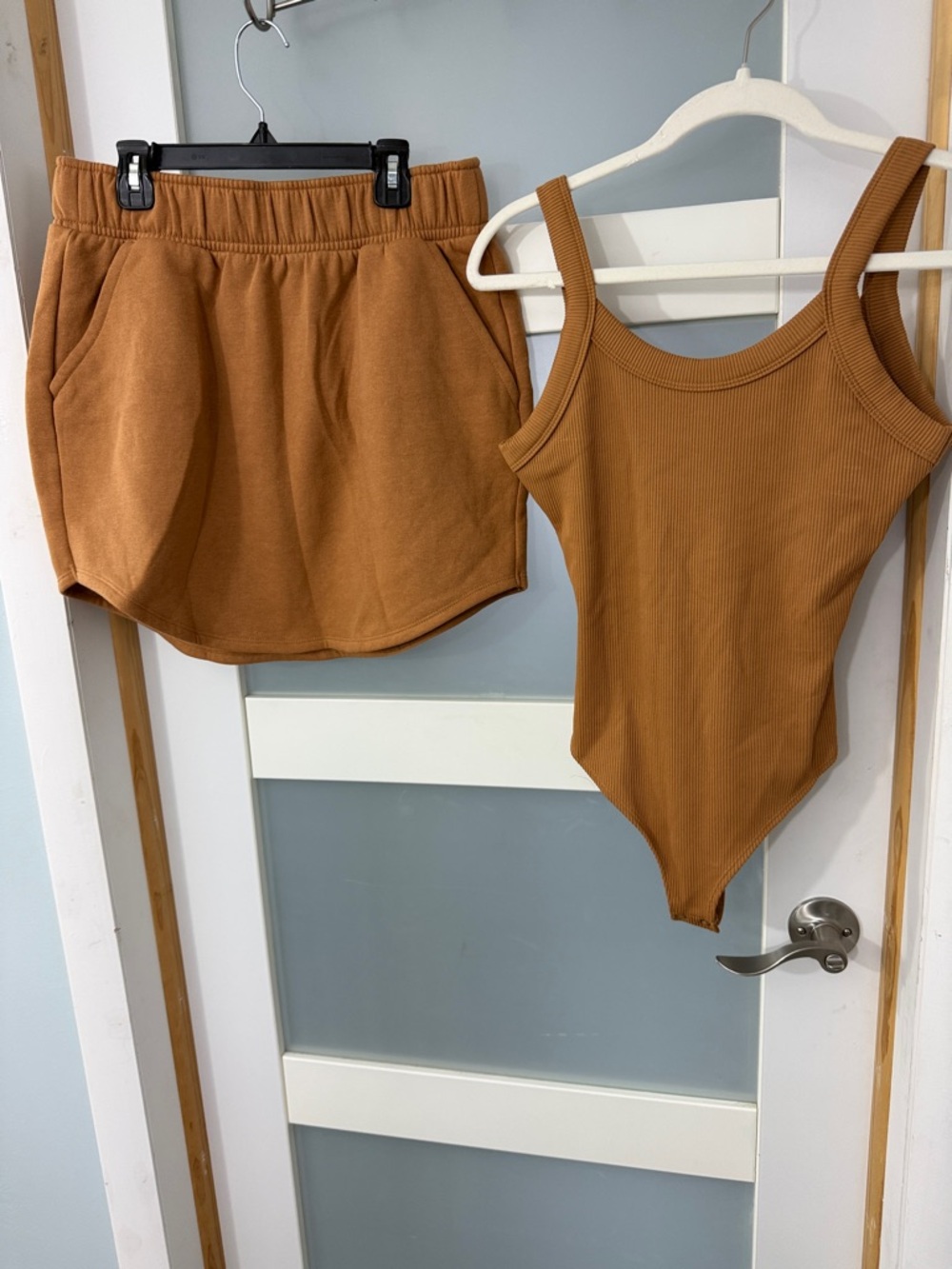 wild fable Mini Skirt and Bodysuit Set - Camel/Tan